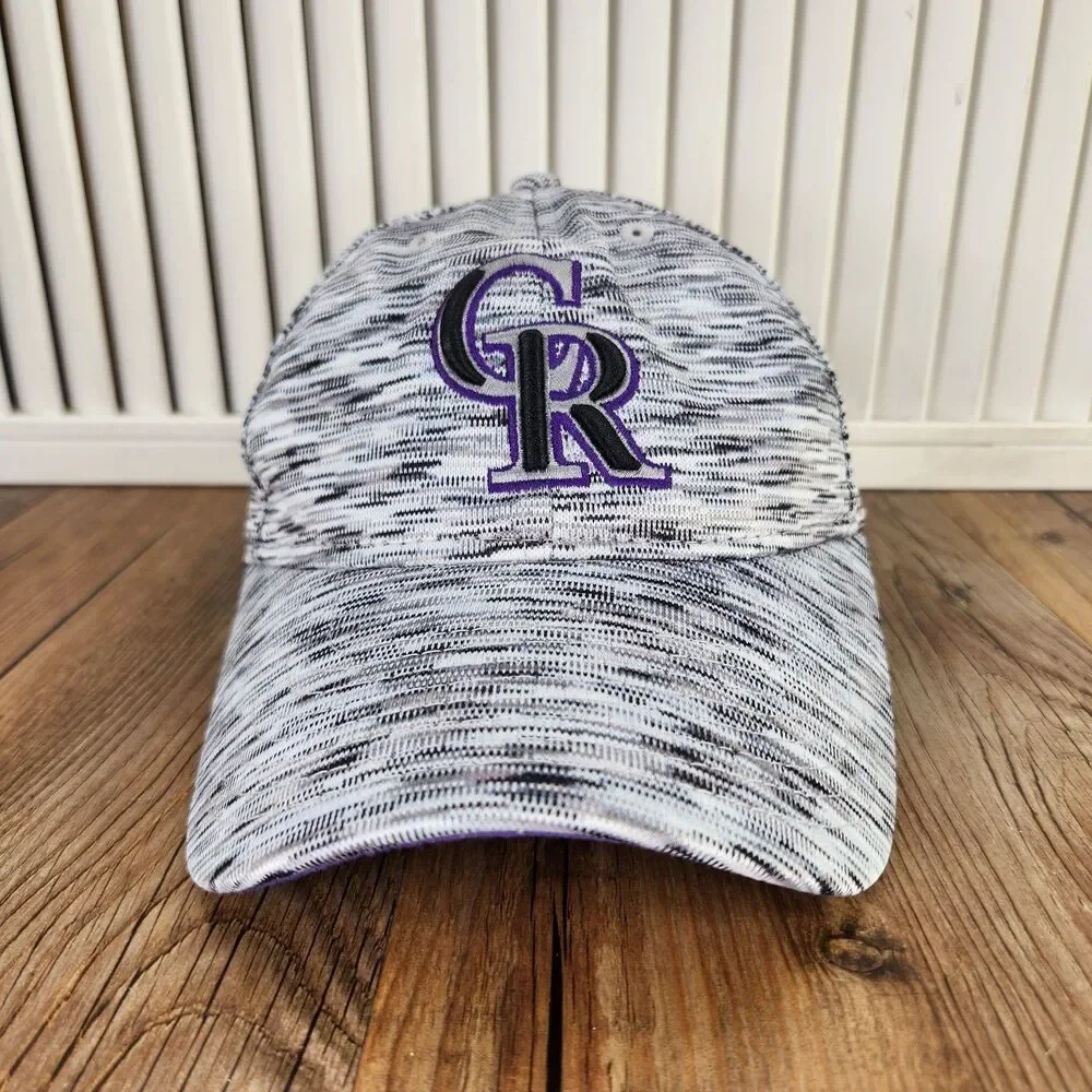 Colorado Rockies New Era 9twenty Space Dye Hat Cap Gray Purple MLB Baseball